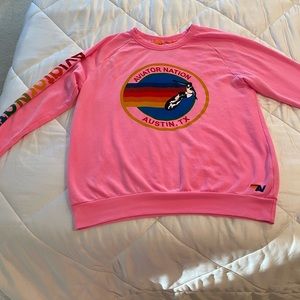 Aviator Nation Bright Pink Sweatshirt